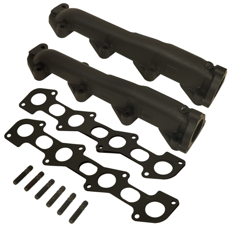 Ford F-350 Super Duty Exhaust Manifold Set - BD Diesel - Hi-Silicon Ductile Cast Iron - Black - `08-`10